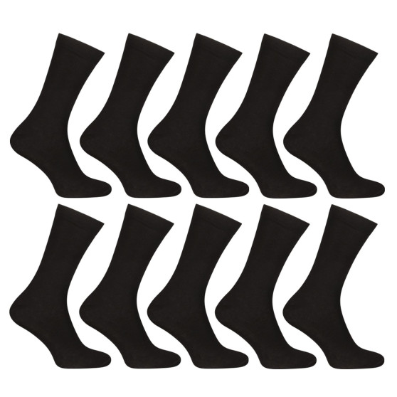 10PACK chaussettes Nedeto haut bambou noir (10PBV01)