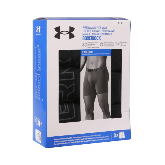 3PACK Boxers homme Under Armour noir (1383884 001)