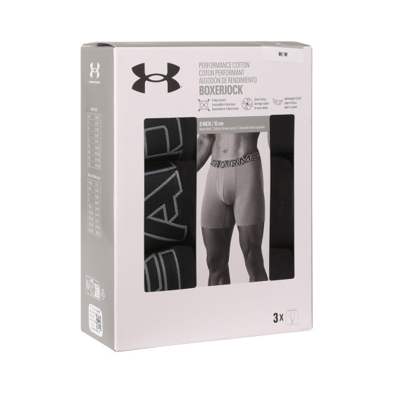 3PACK Boxers homme Under Armour noir (1383889 001)