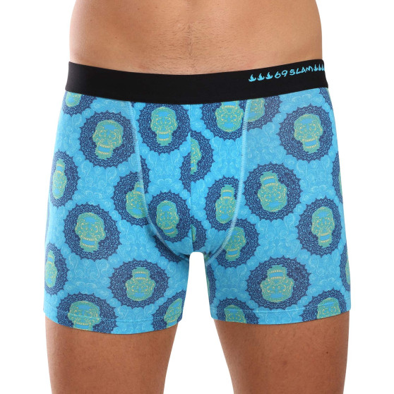 69SLAM Boxer hommes coupe bambou SKULL MANDALA (MPBSKM-BB)