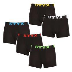 5PACK Boxers homme Styx sport élastique noir (5G9601)