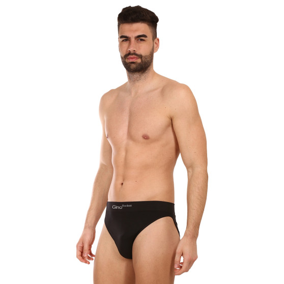 Gino Emballage endommagé - Slip homme bambou noir (50003)