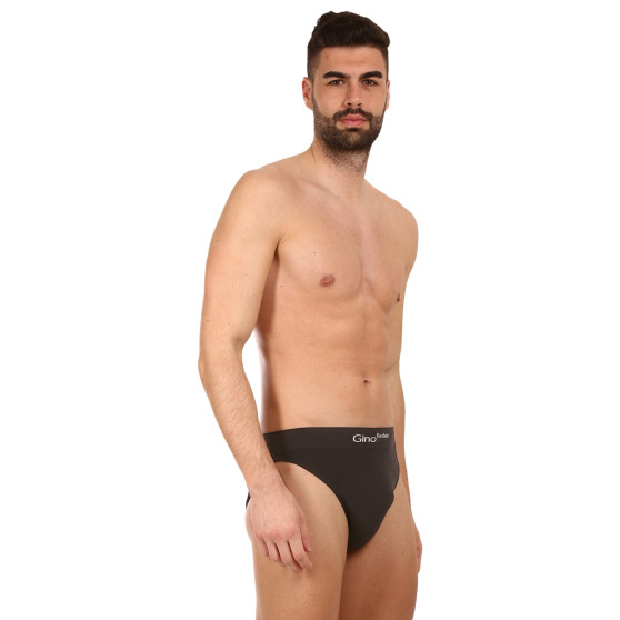 Gino Emballage endommagé - Slip homme bambou noir (50003)