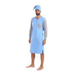 Chemise de nuit pour hommes Foltýn bleu (FNKD23)