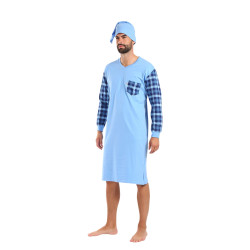 Chemise de nuit pour hommes Foltýn bleu (FNKD24)