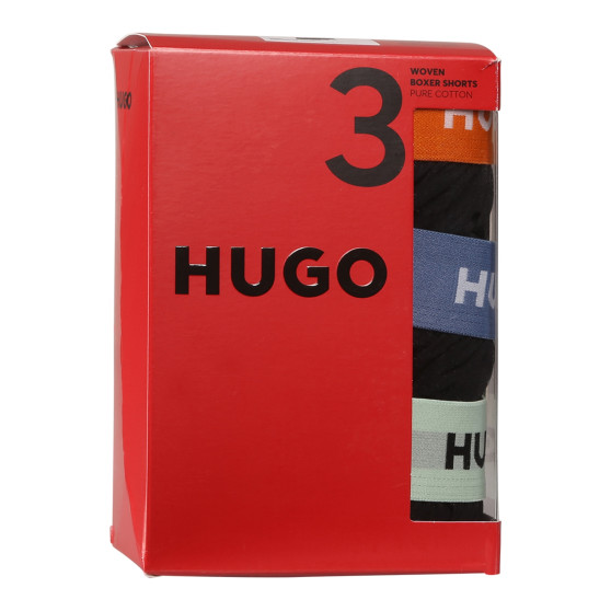 3PACK Caleçons homme HUGO noir (50518079 961)