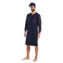 Chemise de nuit pour hommes Foltýn bleu foncé surdimensionné (FNKDN21)