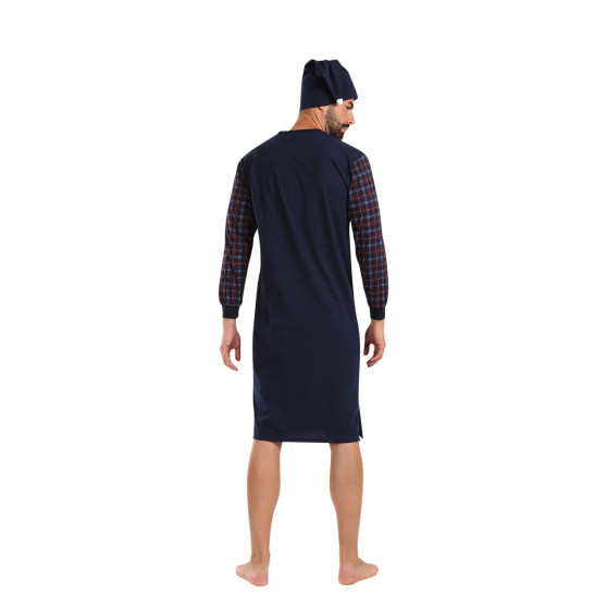 Chemise de nuit pour hommes Foltýn bleu foncé surdimensionné (FNKDN21)