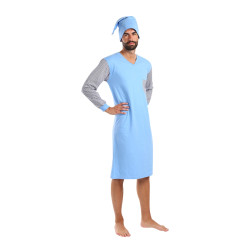 Chemise de nuit pour hommes Foltýn bleu surdimensionné (FNKDN23)