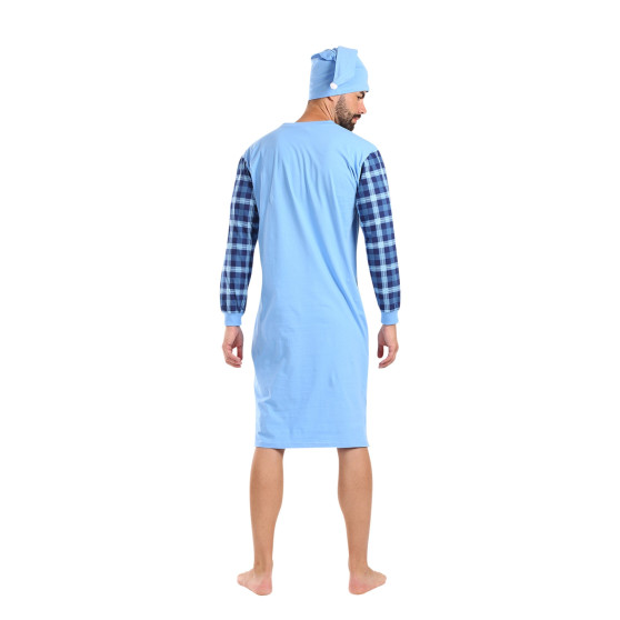 Chemise de nuit pour hommes Foltýn bleu surdimensionné (FNKDN24)