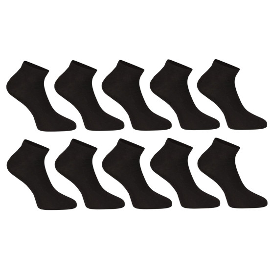 10PACK chaussettes Nedeto low bamboo black (10PBN01)