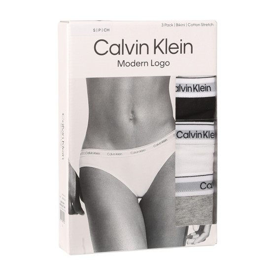 3PACK culotte femme Calvin Klein multicolore (QD5207E-MPI)