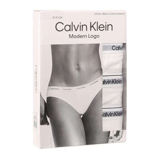 3PACK culotte femme Calvin Klein blanc (QD5207E-100)