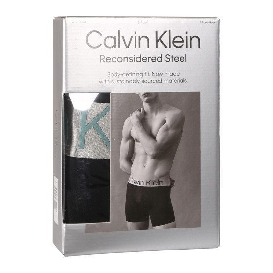 3PACK Boxers homme Calvin Klein noir (NB3075A-QTE)