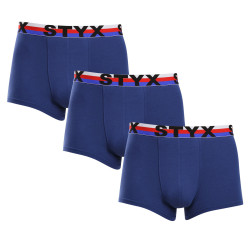 3PACK caleçon homme Styx sport élastique multicolore tricolore (3G19001)