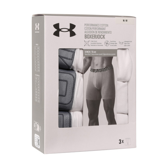 3PACK Boxers homme Under Armour blanc (1383889 100)