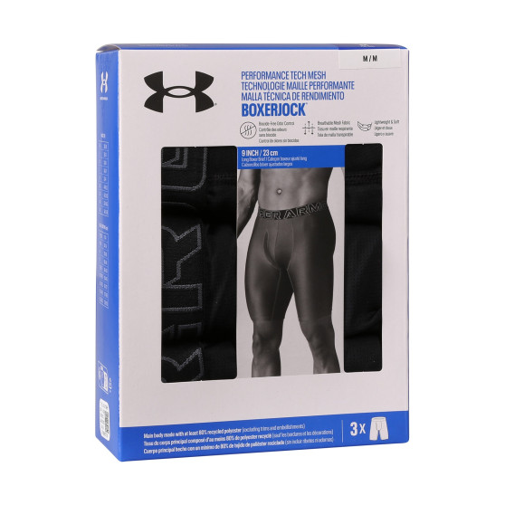 3PACK Boxers homme Under Armour noir (1383886 001)