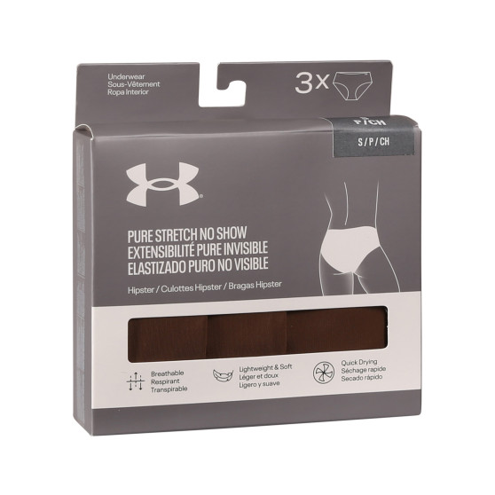 3PACK culotte femme Under Armour marron (1383895 625)