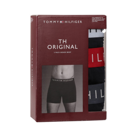 3PACK Boxers homme Tommy Hilfiger bleu foncé (UM0UM03431 0R1)