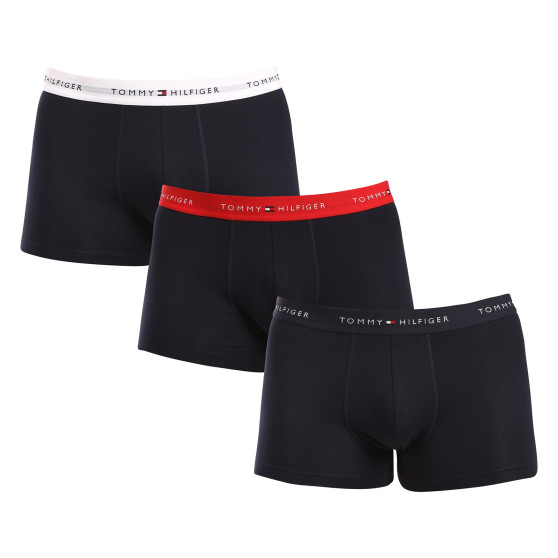 3PACK Boxers homme Tommy Hilfiger bleu foncé (UM0UM02763 0W3)