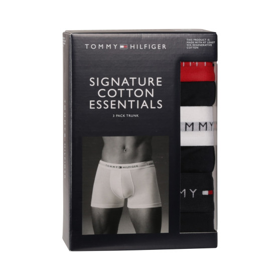 3PACK Boxers homme Tommy Hilfiger bleu foncé (UM0UM02763 0W3)