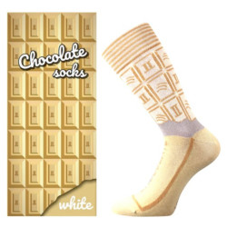 Lonka Chaussettes hautes pour femmes multicolores (Chocolate-white)