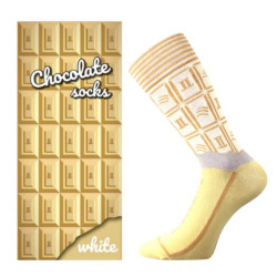 Lonka Chaussettes hautes pour hommes multicolores (Chocolate-white)