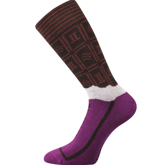 Lonka Chaussettes hautes pour femmes multicolores (Chocolate-dark)