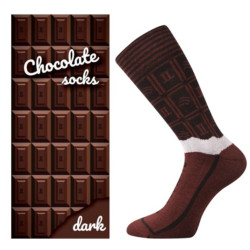 Lonka Chaussettes hautes pour hommes multicolores (Chocolate-dark)