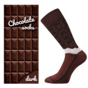 Lonka Chaussettes hautes pour hommes multicolores (Chocolate-dark)