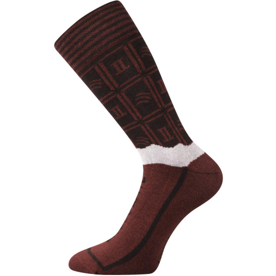 Lonka Chaussettes hautes pour hommes multicolores (Chocolate-dark)