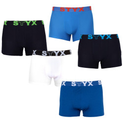 5PACK Boxers homme Styx sport élastique surdimensionné noir (5R960)