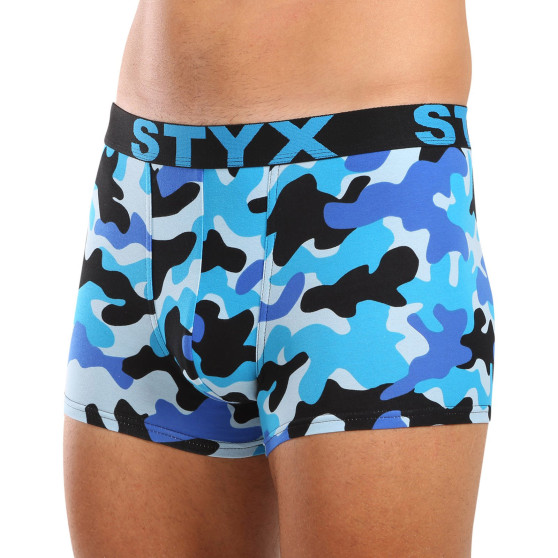 Styx Caleçon homme art sports rubber camouflage bleu (G1850)