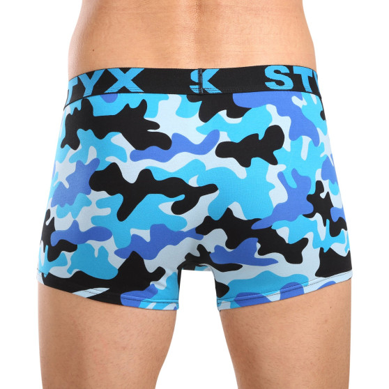 Styx Caleçon homme art sports rubber camouflage bleu (G1850)