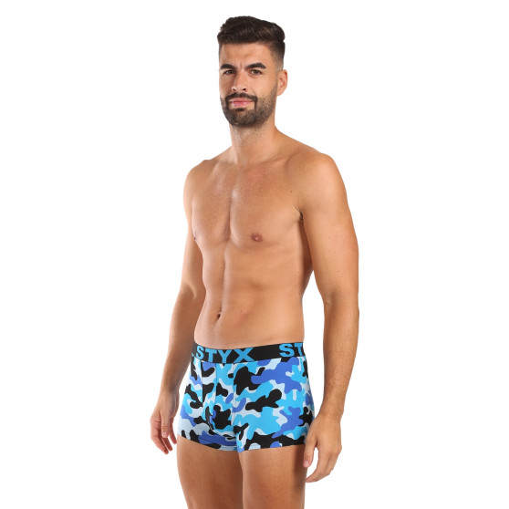 Styx Caleçon homme art sports rubber camouflage bleu (G1850)