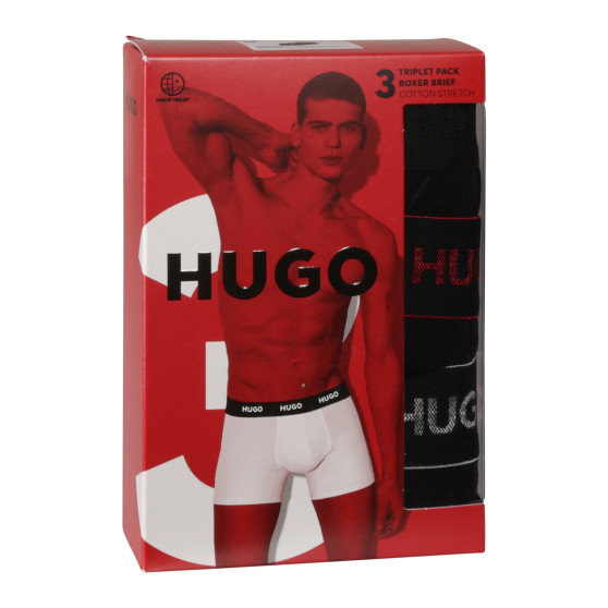 3PACK Boxers homme HUGO noir (50517886 991)